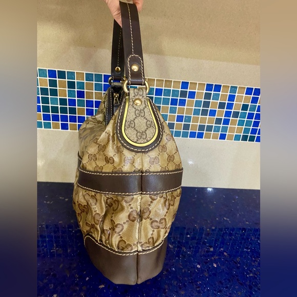 Crystal Coated Canvas Gucci Hobo shoulder bag - Picture 3 of 16